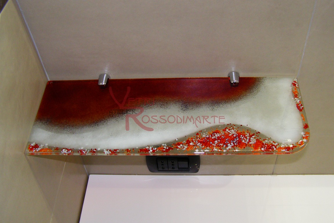 mensole in vetro fuso per bagno 2 fused glass shelf mensole in vetro fuso per bagno 2 fused glass shelf